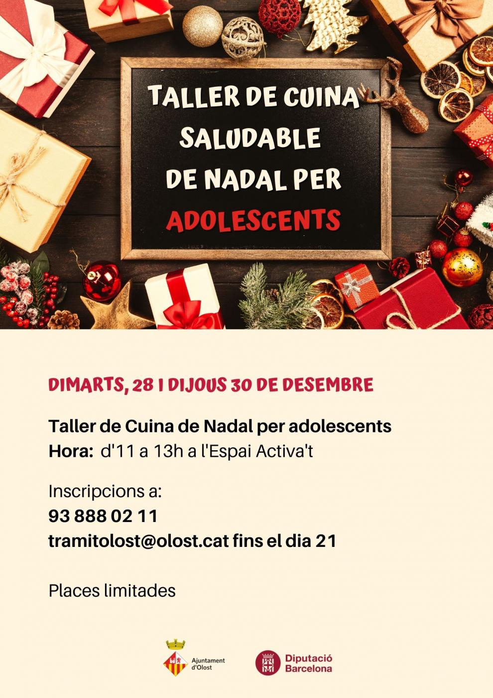 Taller de cuina de Nadal per a adolescents